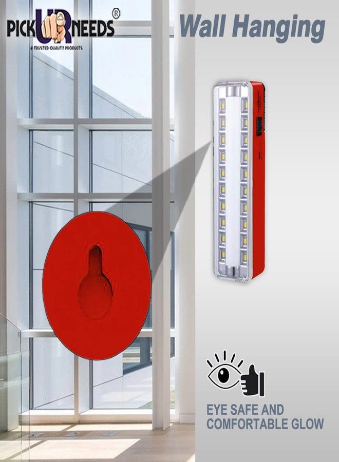 Pick Ur Needs Rechargeable Home Emergency Tube +10 SMD LED Floor Lantern Lamp Light (Red) - Image 2